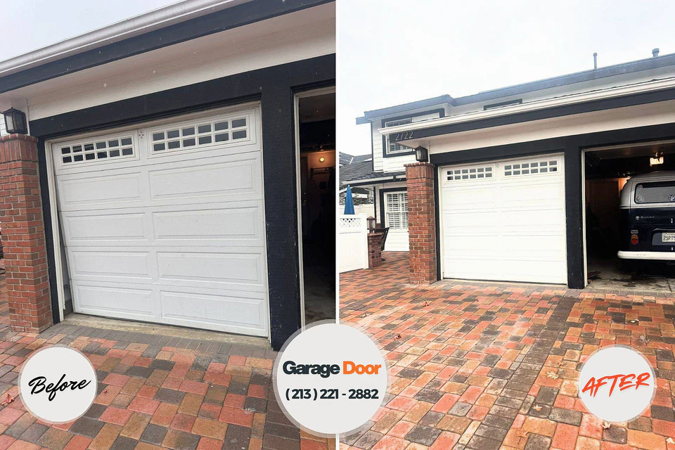 Before and after: garage door repair St. Albans, WV